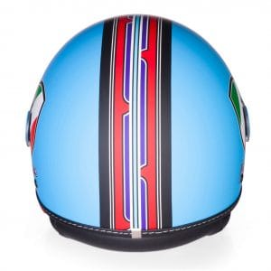Helm -VESPA Jethelm V-Stripes- blau rot (Casco Azure)- XS (52-54 cm) 606524M01A