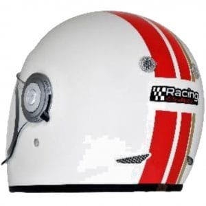 Helm -VESPA Integralhelm- Racing Sixties- weiß rot- XL (61-62 cm) 607527M05WH