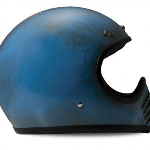 Helm -DMD Handmade- Motocrosshelm, vintage – Arrow Blue – L (59-60cm) DMD111L