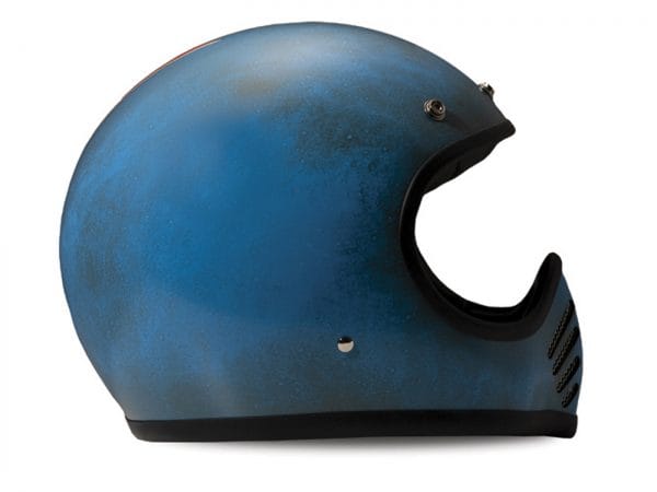 Helm -DMD Handmade- Motocrosshelm, vintage – Arrow Blue – L (59-60cm) DMD111L